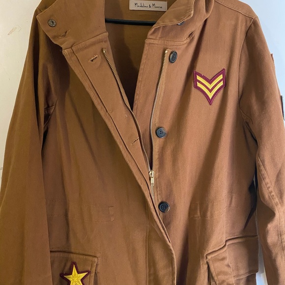 Madeline & Monroe Brown Canvas hooded jacket - Picture 4 of 4